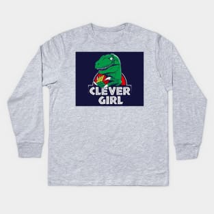 Clever Girl Play Rubik Kids Long Sleeve T-Shirt